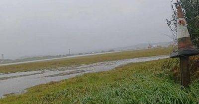 Storm Babet: TUI plane skids off runway at Leeds Bradford Airport as emergency services race to scene - www.manchestereveningnews.co.uk - Britain - Manchester