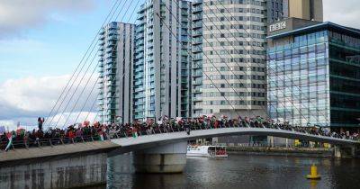 Thousands march through MediaCityUK in protest over BBC's Gaza coverage - www.manchestereveningnews.co.uk - Britain - Egypt - Israel - Palestine