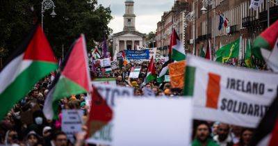Thousands march in Dublin in solidarity with Palestine as war with Israel rages - www.dailyrecord.co.uk - Ireland - Dublin - Egypt - Israel - Palestine