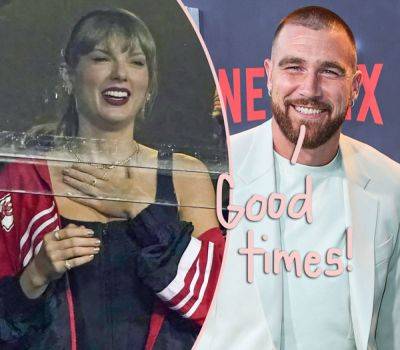 Taylor Swift & Travis Kelce Hold Hands While Leaving Kansas City Chiefs Game For Private Afterparty! - perezhilton.com - Los Angeles - Kansas City