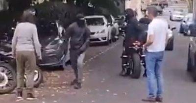 Brave locals stand up to hammer-wielding thugs trying to steal motorbike in clip - www.dailyrecord.co.uk - county Bristol - county Berkeley