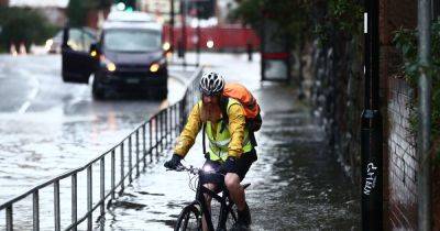 Met Office warnings issued as torrential rain hits Scotland with rail services affected - www.manchestereveningnews.co.uk - Britain - Scotland - Manchester - Ireland