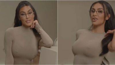Kim Kardashian's Built-In Nipple Bra Is Not a Joke—But Her Skims Ad Is Hilarious - www.glamour.com