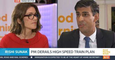 Rishi Sunak laughs as Susanna Reid grills him on GMB about 'letting down people of Manchester' over HS2 - www.manchestereveningnews.co.uk - Britain - Manchester - Birmingham