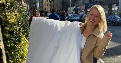 Thrifty Scots bride finds dream wedding dress in charity shop for £340 - www.dailyrecord.co.uk - Britain - Scotland - county Cross