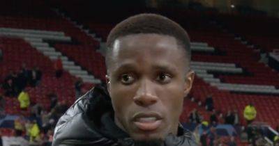 Wilfried Zaha reacts to scoring against former club Manchester United in the Champions League - www.manchestereveningnews.co.uk - Manchester - city Sanchez - Turkey