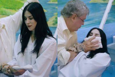 Kat Von D Shares Video Of Her Baptism -- After Renouncing Witchcraft! - perezhilton.com - Hollywood - California - Indiana