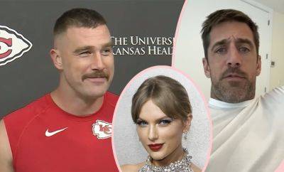 Taylor Swift's BF Travis Kelce BRILLIANTLY Responds To Aaron Rodgers' 'Mr. Pfizer' Insult! - perezhilton.com