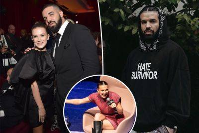Drake slams critics questioning Millie Bobby Brown friendship that began when she was 14 - nypost.com - Australia