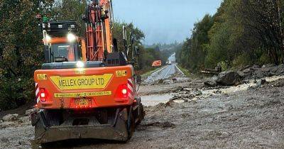 Clean-up underway to remove 9,500 tonnes of debris from Scots road following heavy rainfall - www.dailyrecord.co.uk - Scotland - Beyond