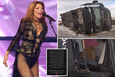 Shania Twain speaks out after ‘very scary’ tour bus crash: ‘Hug and hold those you love’ - nypost.com - Canada - county Maverick - city Ontario