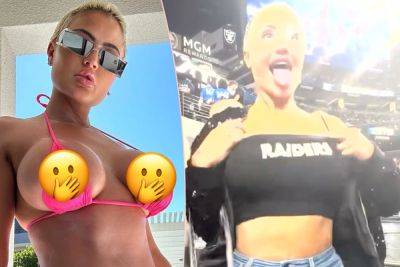 OnlyFans Model KICKED OUT For Flashing Boobs At Raiders Game! WATCH! - perezhilton.com - New York - Las Vegas - city Sin