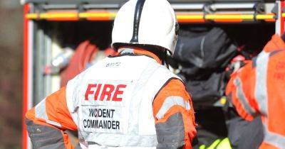 Two 'casualties' after firefighters race to house blaze with cordon in place - www.manchestereveningnews.co.uk - Manchester