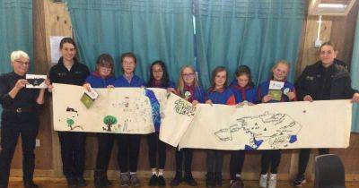 Kirkcudbright Guides complete biosphere badge - www.dailyrecord.co.uk