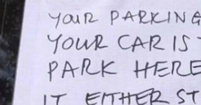 Neighbour leaves scathing note on car telling diver to 'stop' amid parking spat - www.dailyrecord.co.uk - Beyond