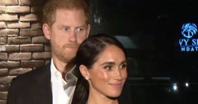 Prince Harry looks miserable as Meghan smiles in first public outing since King's birthday row - www.dailyrecord.co.uk - Britain - New York - county San Diego - county Camp