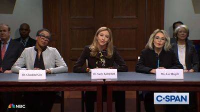 ‘Saturday Night Live’ Cold Open Skewers University Presidents For Their Evasive Answers At House Anti-Semitism Hearing - deadline.com - Pennsylvania - Israel