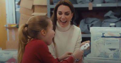 Kate Middleton shares rare video of George, Charlotte and Louis talking as they pack bags at baby bank - www.ok.co.uk