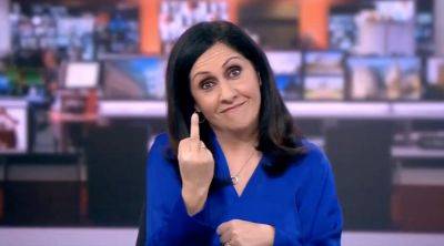 Watch full viral clip of BBC presenter giving the middle finger to camera on air - www.nme.com