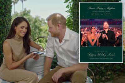 ‘Losers’ Meghan Markle and Prince Harry reveal their 2023 holiday card: ‘Where the hell are the kids?’ - nypost.com - Germany