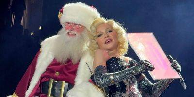 Madonna Welcomes Santa Claus to the Stage During 'Celebration Tour' Stop in DC - www.justjared.com - city Santa Claus - Santa - Washington