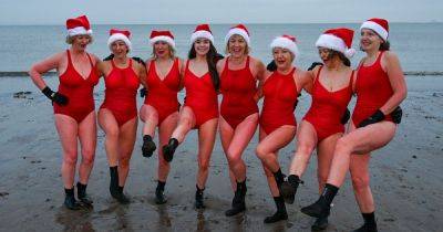 Christmas dippers brave the cold at Portobello Beach - www.dailyrecord.co.uk - Britain - Scotland - Santa