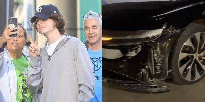 Timothee Chalamet's Car Gets Banged Up at Christmas Day Lakers Game - www.justjared.com - Los Angeles
