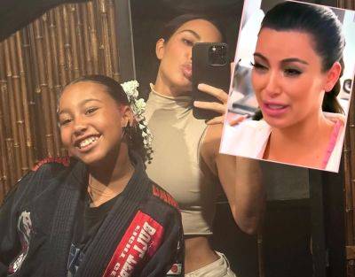 OMG! North West Gifted Bag With Kim Kardashian’s Viral Crying Face On It! - perezhilton.com