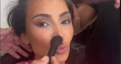 Kim Kardashian goes make-up free and shows off her natural hair in glam transformation video - www.ok.co.uk