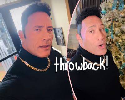 The Rock Dresses As His Younger Self -- Complete With Fanny Pack -- For Hilarious Christmas Song! - perezhilton.com