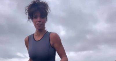 Jenny Powell, 55, looks sensational as she goes cold water swimming with fiancé - www.ok.co.uk - county Cheshire