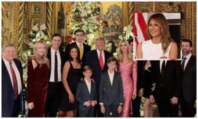 Melania Trump is missing from Trump family Christmas photo - us.hola.com - USA - Las Vegas