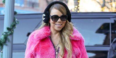 Mariah Carey Is All Smiles in Pink Fur Jacket While Shopping in Aspen - www.justjared.com