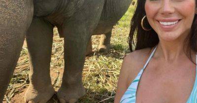Chloe Ferry shows off toned figure in tiny bikini as she visits elephant sanctuary - www.ok.co.uk - Thailand
