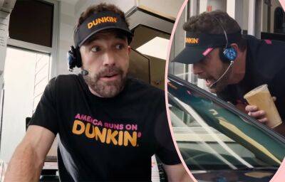 Ben Affleck Dunkin' Ad Had Some Truly Ridiculous Bloopers! Watch! - perezhilton.com - state Massachusets