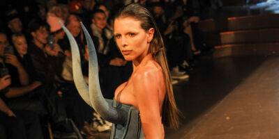 Julia Fox Brings Avant-Garde Fashion to NYFW with Horned Jean Dress on the Runway - www.justjared.com