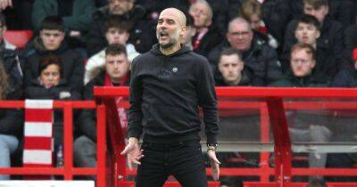 What Man City boss Pep Guardiola told officials to earn a yellow card vs Nottingham Forest - www.manchestereveningnews.co.uk