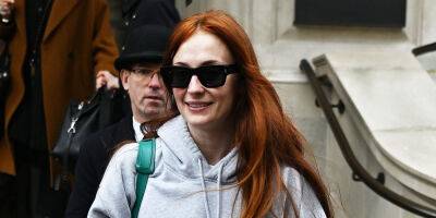 Sophie Turner Dresses Down in Sweats After Glam Night Out for BAFTAs 2023 - www.justjared.com - London