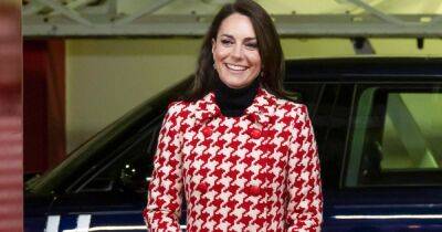 Kate Middleton rewears much-loved £850 red houndstooth coat at Six Nations match - www.ok.co.uk - Sweden - city Stockholm, Sweden