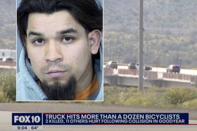 Arizona Truck Driver Arrested After Running Over 13 Cyclists & Killing Two Of Them - perezhilton.com - county Lane - Arizona - county Cotton