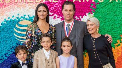 Matthew McConaughey Gives His 10-Year-Old Son a Choppy Haircut in Rare Family Photo - www.glamour.com
