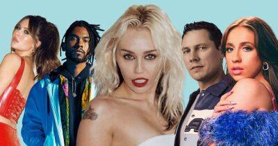 Miley Cyrus zoning in for straight month at Number 1 - can rising hits by Miguel, Tiesto & Tate McRae and Mimi Webb catch up? - www.officialcharts.com - Britain