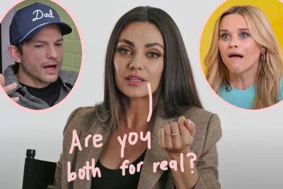 Mila Kunis Made Fun Of Ashton Kutcher & Reese Witherspoon's 'Awkward' Red Carpet Pics -- But There's A Reason He Acted That Way! - perezhilton.com