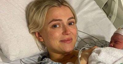 Lucy Fallon shares unseen picture from hospital after giving birth to son as she shows his face for first time - www.msn.com - Hague - county Price