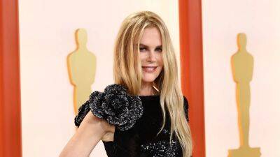 Nicole Kidman Wore Slinky Black Armani With Massive Floral Appliques at the 2023 Oscars - www.glamour.com