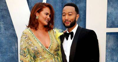 Chrissy Teigen and John Legend Get Glam for Vanity Fair Oscar Party After Welcoming Daughter: Photos - www.usmagazine.com - Los Angeles
