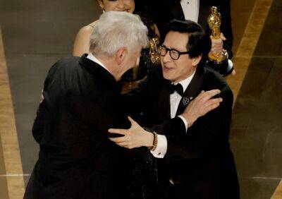 Ke Huy Quan and Harrison Ford Reunite at Oscars as ‘Indiana Jones’ Actors Share Emotional Hug on Stage - variety.com - New York - Hollywood - Indiana - county Harrison - county Ford