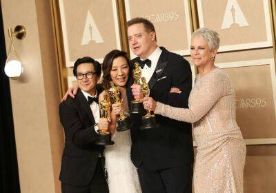 Oscars 2023 Top Moments: Jimmy Kimmel & Donkey, Bejeweled Rihanna, Michelle Yeoh’s Historic Win And More - etcanada.com - California - Jordan - county Major