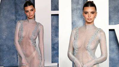Emily Ratajkowski shows off mostly naked body at Vanity Fair Oscars party in NSFW pictures - www.foxnews.com - New York
