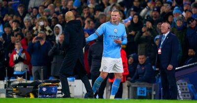 What Erling Haaland told Pep Guardiola after being substituted off vs RB Leipzig - www.manchestereveningnews.co.uk - Manchester - Norway - Germany